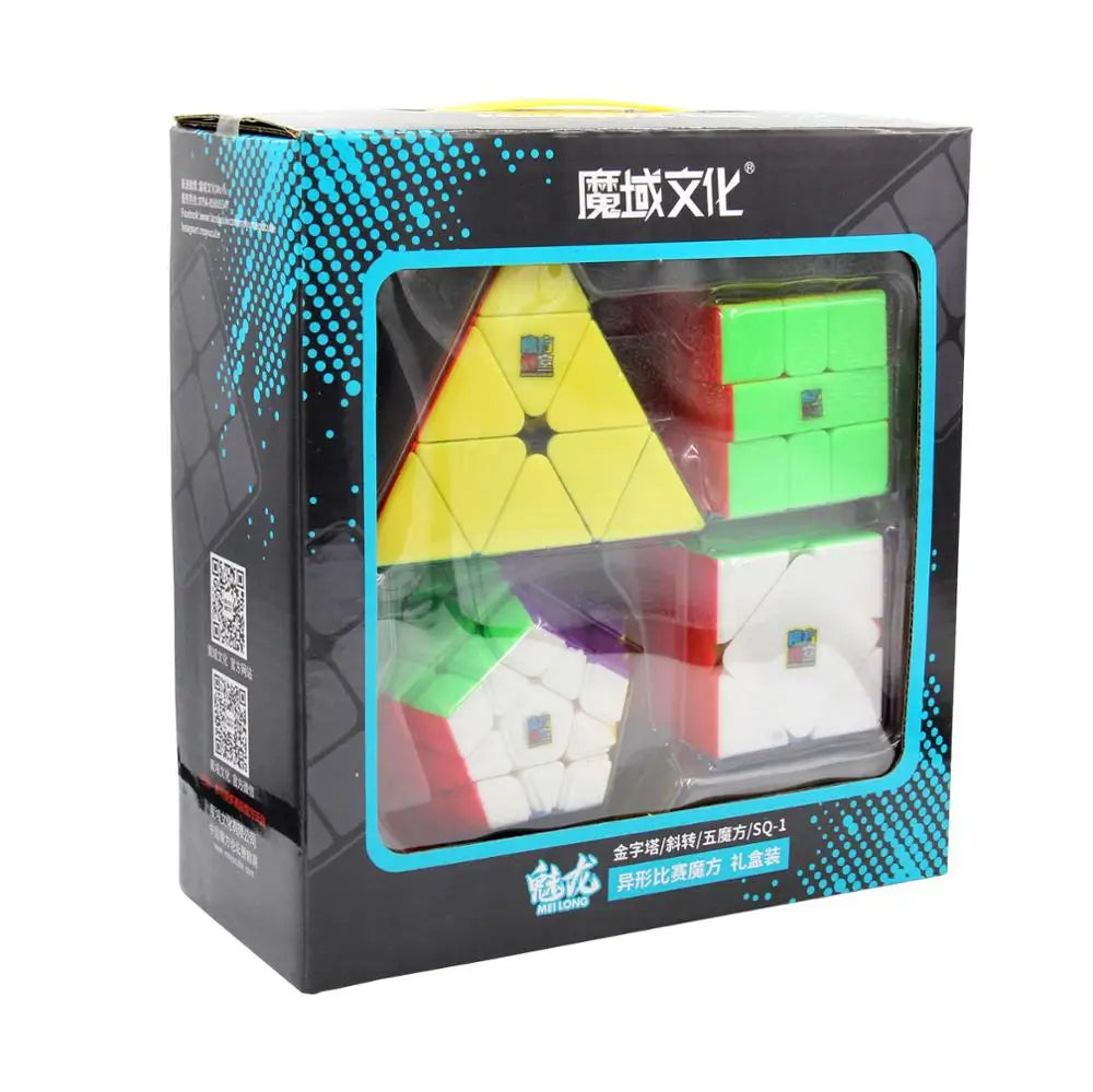MoYu cube Set  Meilong 2345 Gift Box 4in1 Profissional Magic cube 2x2 3x3 4x4 5x5