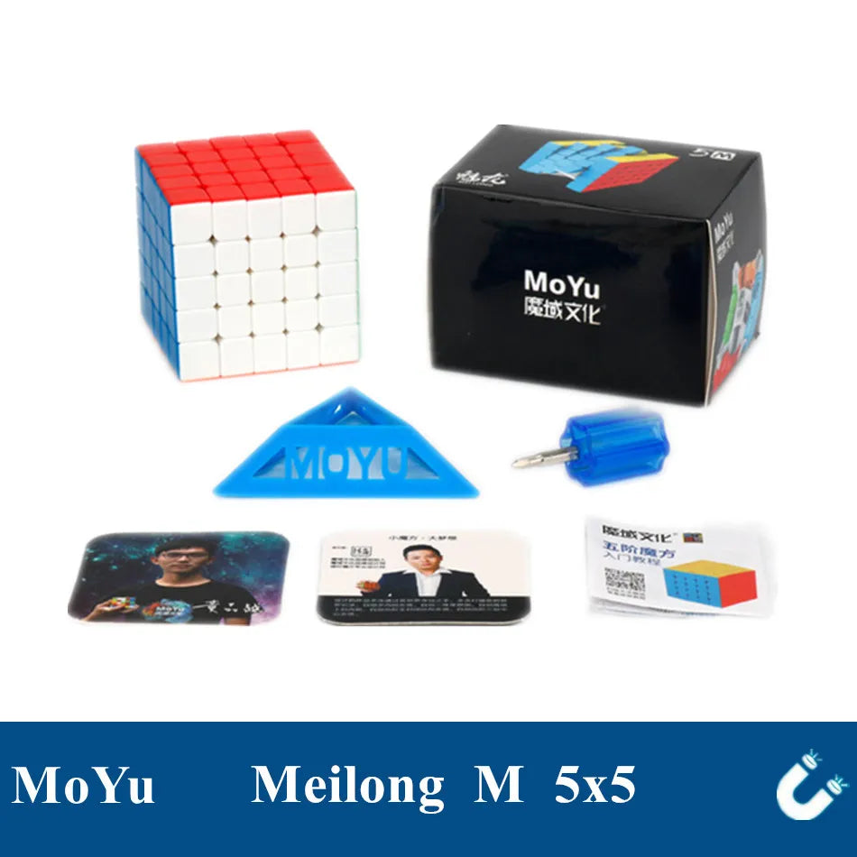 MoYu Meilong 5M 5x5x5 Magnetic Magic Cube 5x5 Speed  Cube Educational Puzzle toys for kids