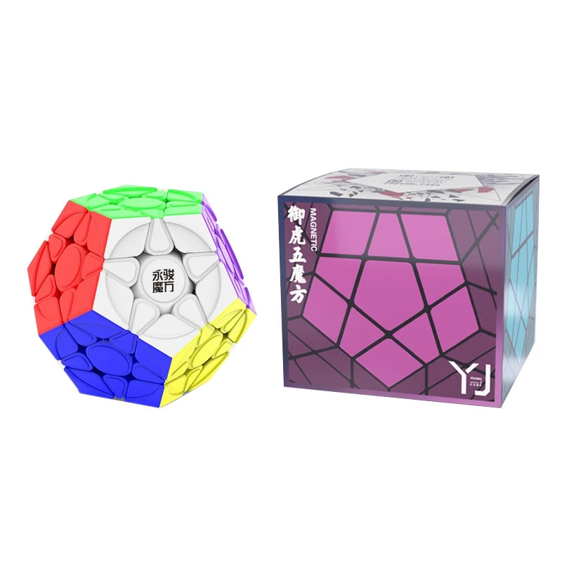 YJ Yuhu Megaminx V2M Magnetic Magic Speed Cube Stickerless Yongjun Yuhu V2M