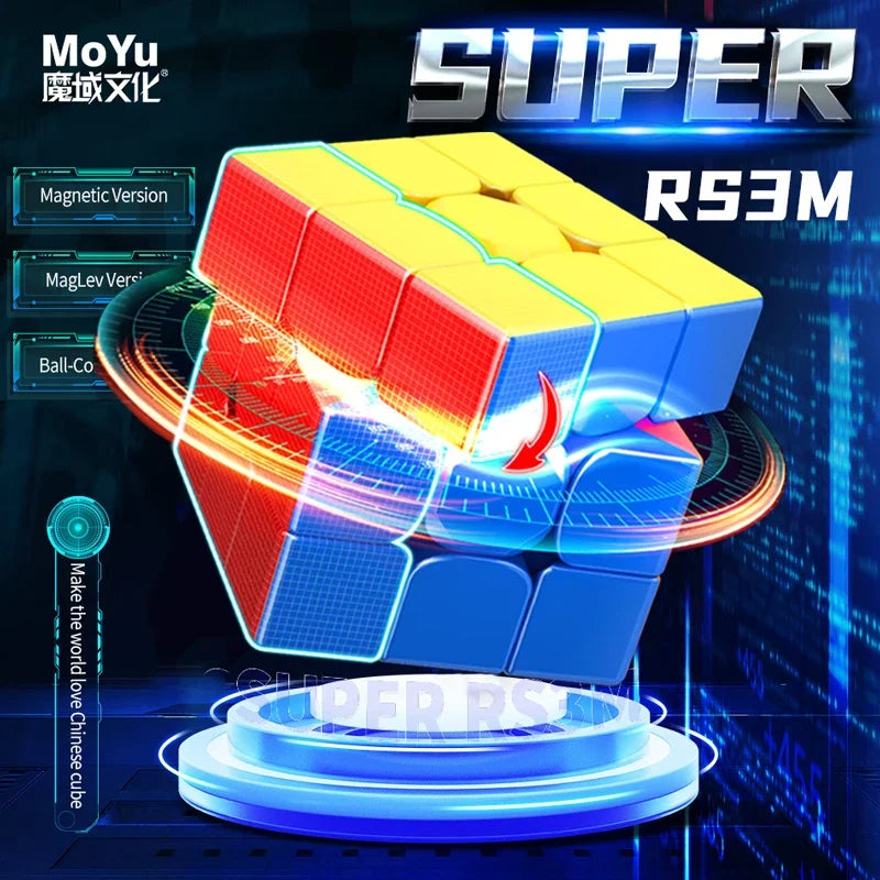 MOYU Super RS3M  3x3 Magnetic Magic Speed Cube Stickerless Professional