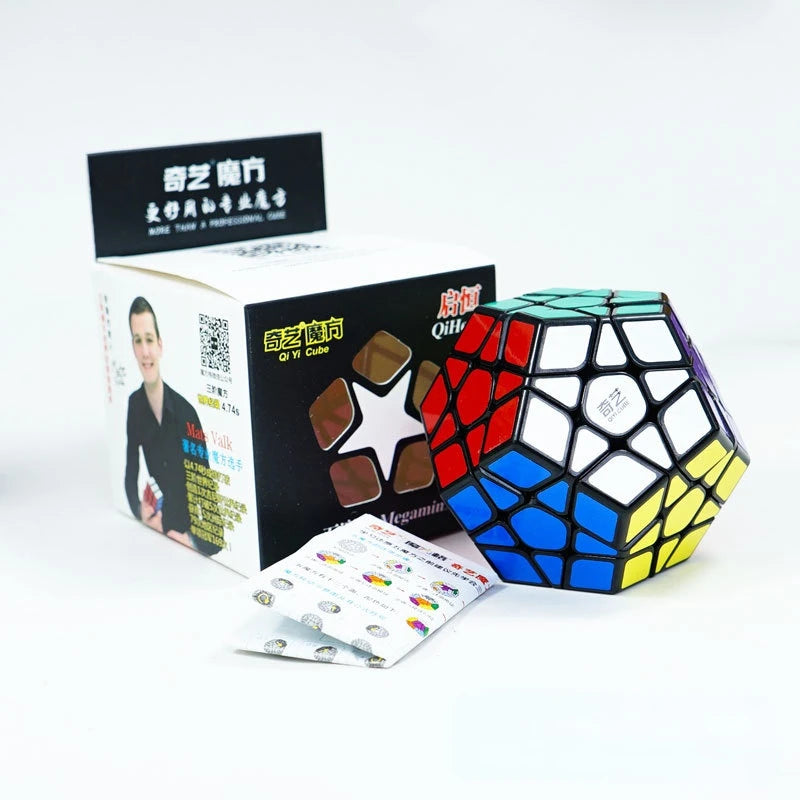 Qiyi 3x3x3 4x4x4 5x5x5 Professional Magic Cube Black Sticker