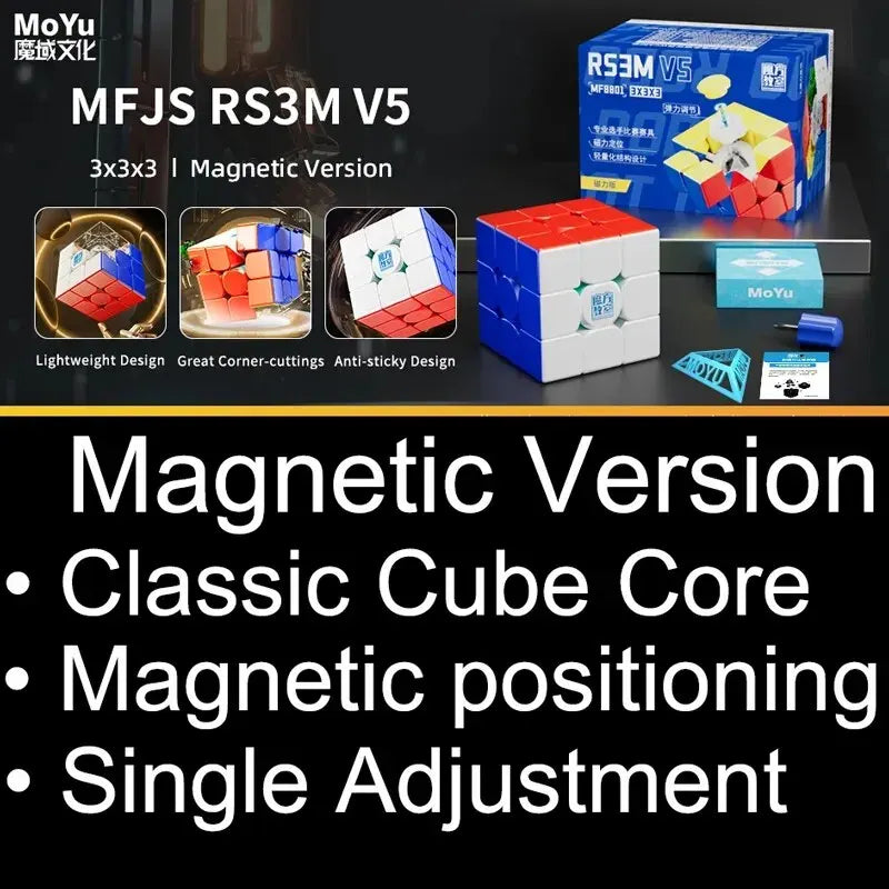 MoYu RS3M V5 3X3 Magnetic Magic Speed Cube Professional