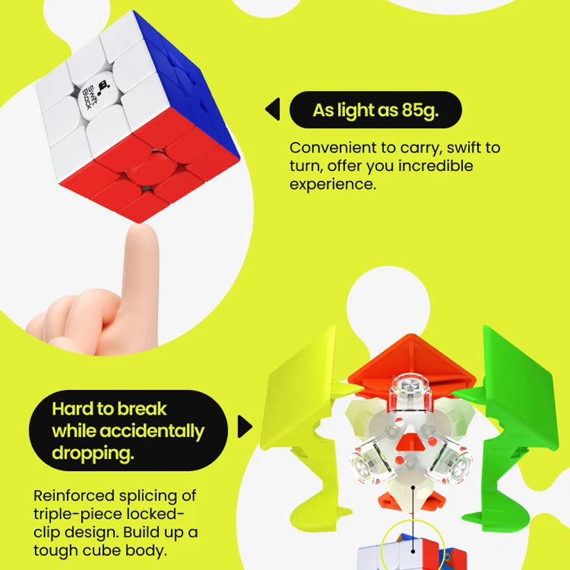 GAN Swift Block 355S 3x3 Magnetic Magic Cube 3×3 Speed Puzzle 3x3x3
