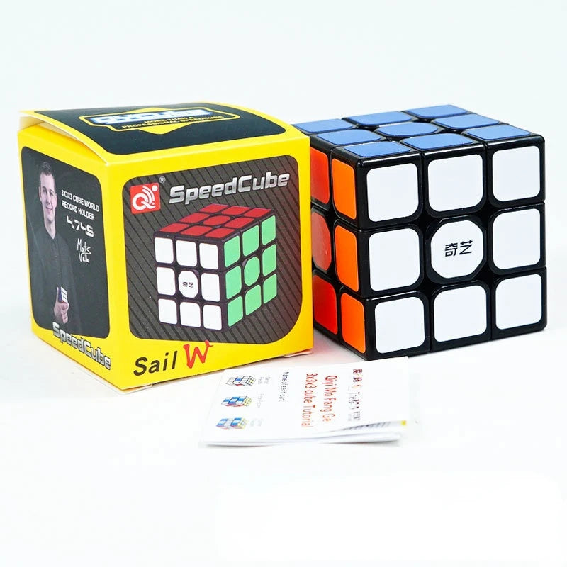 Qiyi 3x3x3 4x4x4 5x5x5 Professional Magic Cube Black Sticker