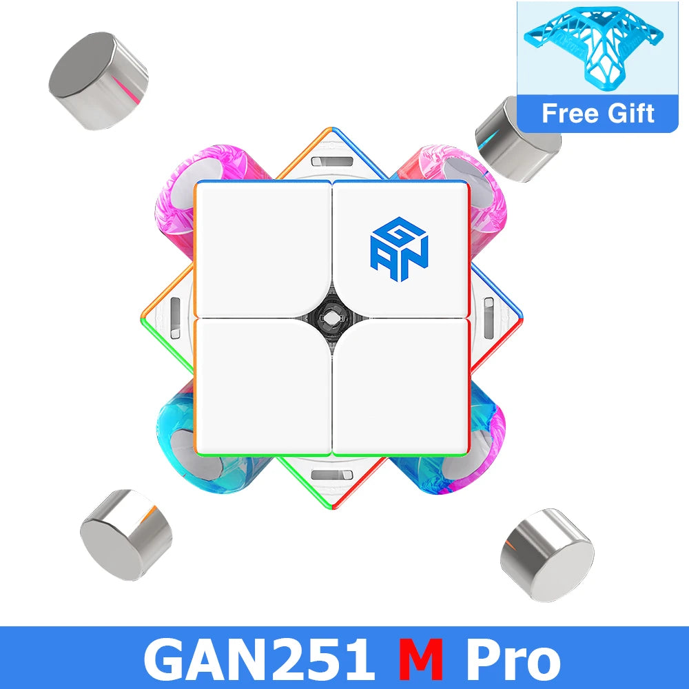 GAN 251 M Pro 2x2 Magnetic Speed Cube Professional