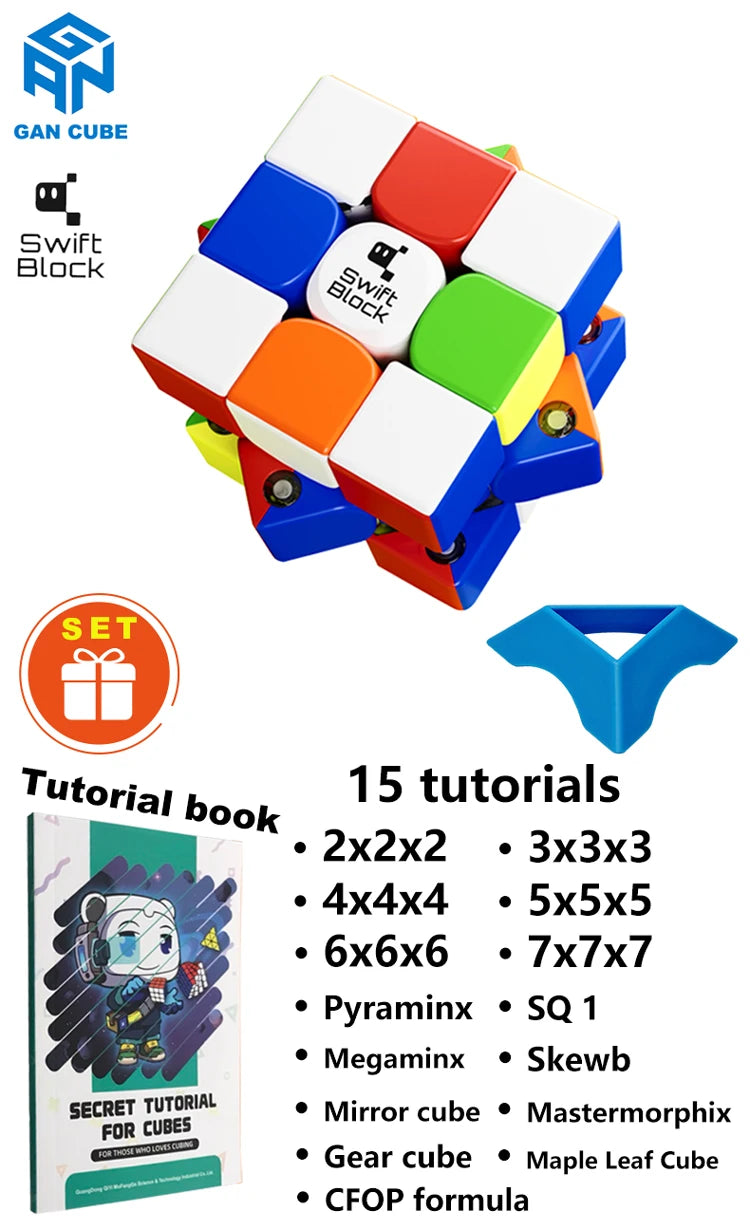 GAN Swift Block 355S 3x3 Magnetic Magic Cube 3×3 Speed Puzzle 3x3x3
