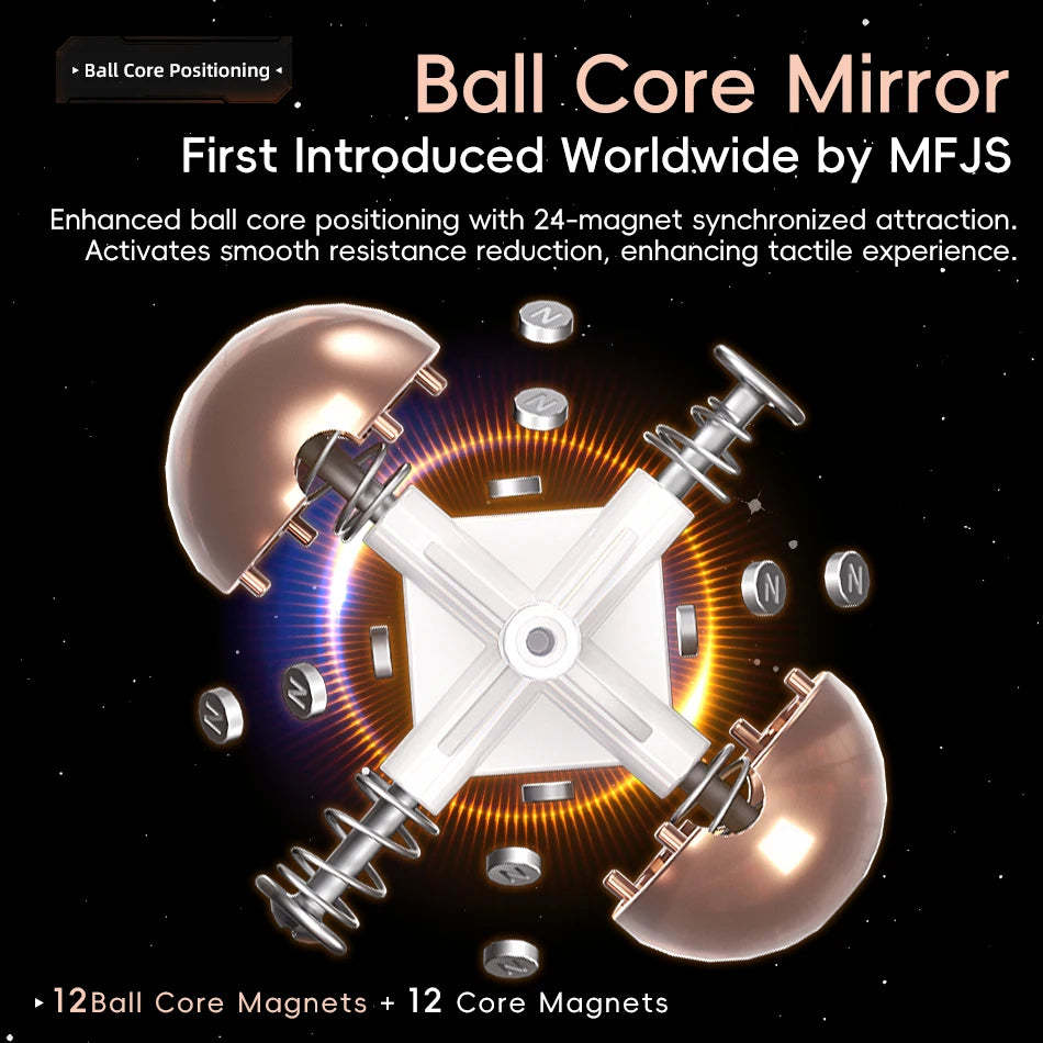 MoYu Mirror V2 3x3 Magic Cube Puzzle Silver Gold Stickers Speed Cubes Professional