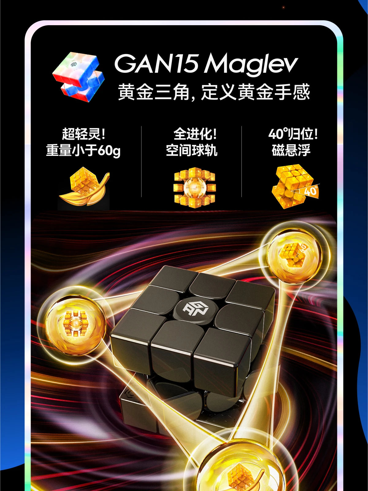 GAN Cube 10th Anniversary Collection Maglev 3x3 Cube GAN15, Gan12ui, GAN356icarry 2, Gan356ME Commemorative Edition