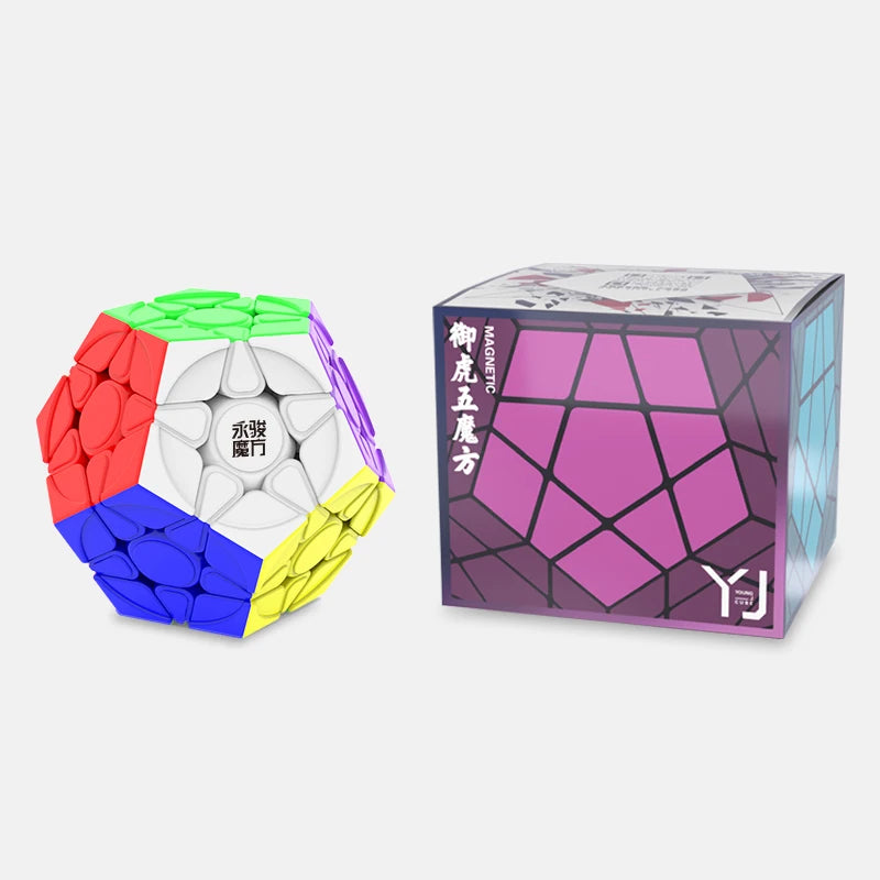YJ Yuhu Megaminx V2M Magnetic Magic Speed Cube Stickerless Yongjun Yuhu V2M