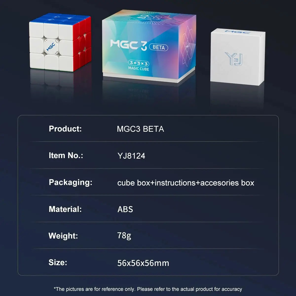 YJ MGC Beta 3x3x3 Magnetic Magic Cube Maglev Ball Core UV Stickerless Professional 3x3 Speed Fidget Cube Toys Children Gift