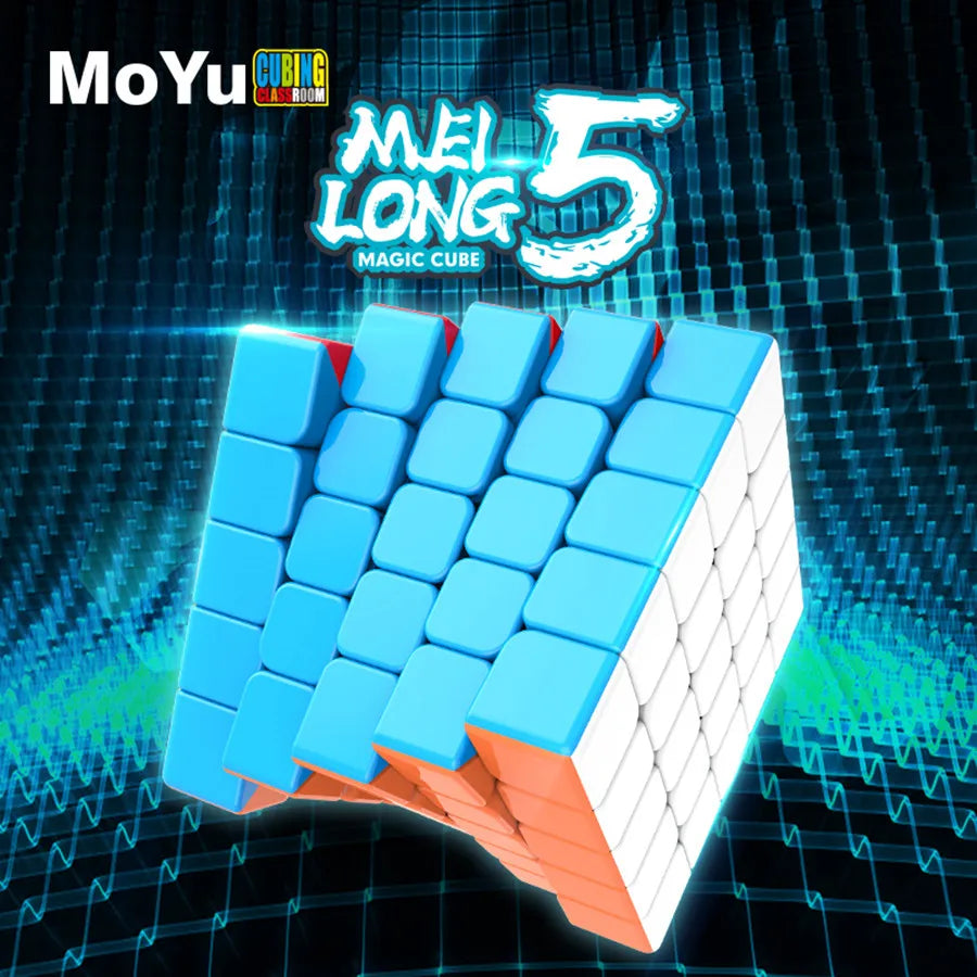 Moyu Meilong 5x5 Black/Stickerless Magic Cube Professional