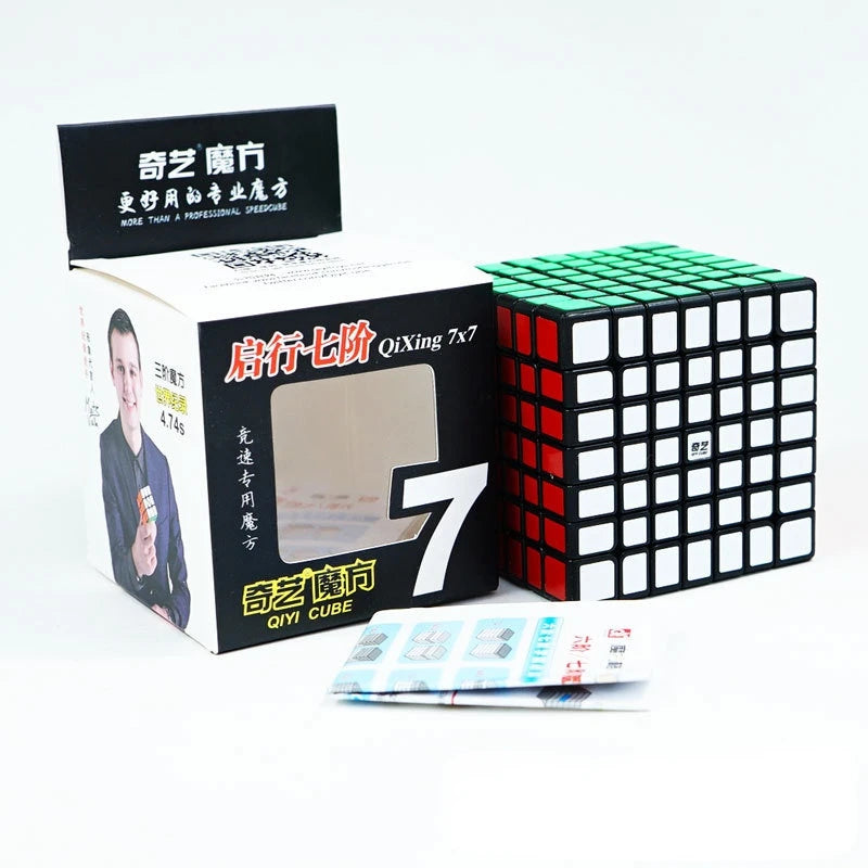 Qiyi 3x3x3 4x4x4 5x5x5 Professional Magic Cube Black Sticker