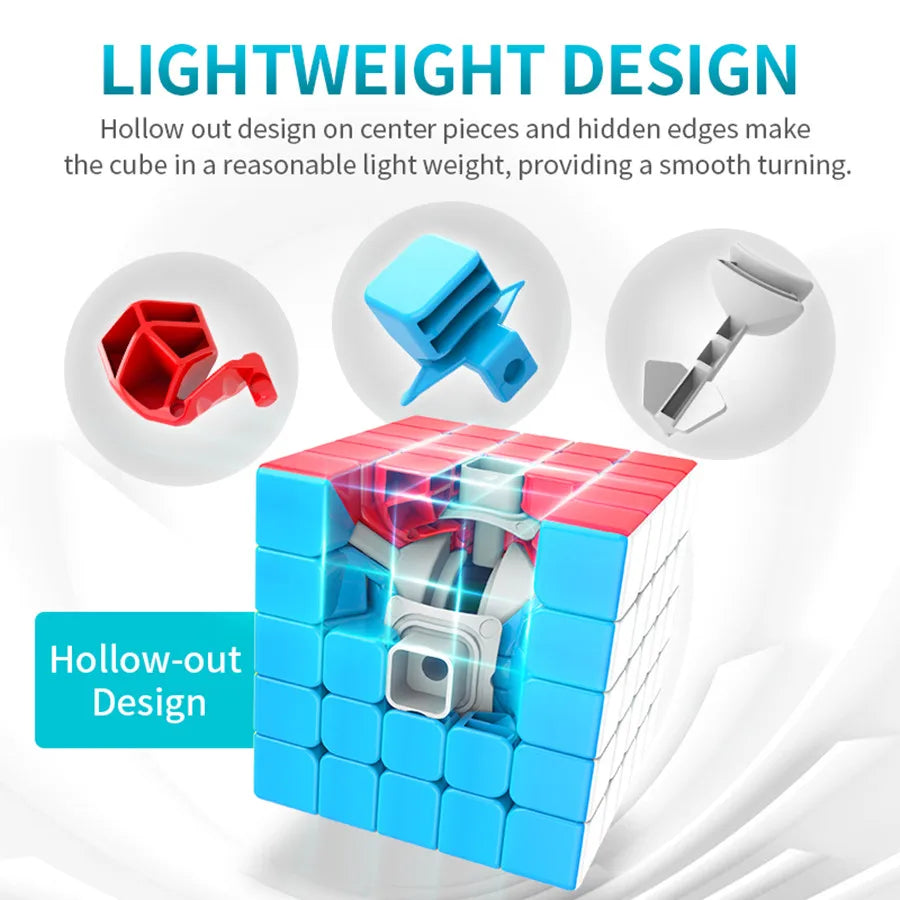 Moyu Meilong 5x5 Black/Stickerless Magic Cube Professional