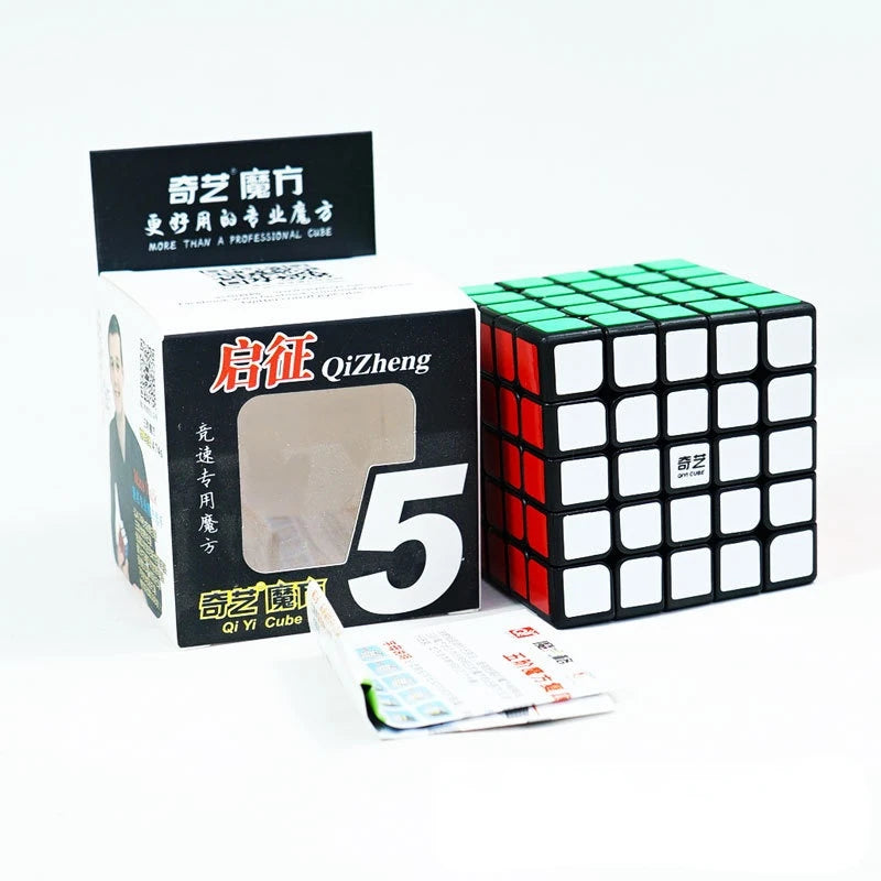 Qiyi 3x3x3 4x4x4 5x5x5 Professional Magic Cube Black Sticker