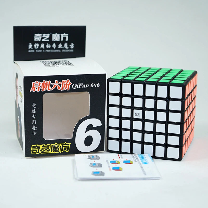 Qiyi 3x3x3 4x4x4 5x5x5 Professional Magic Cube Black Sticker