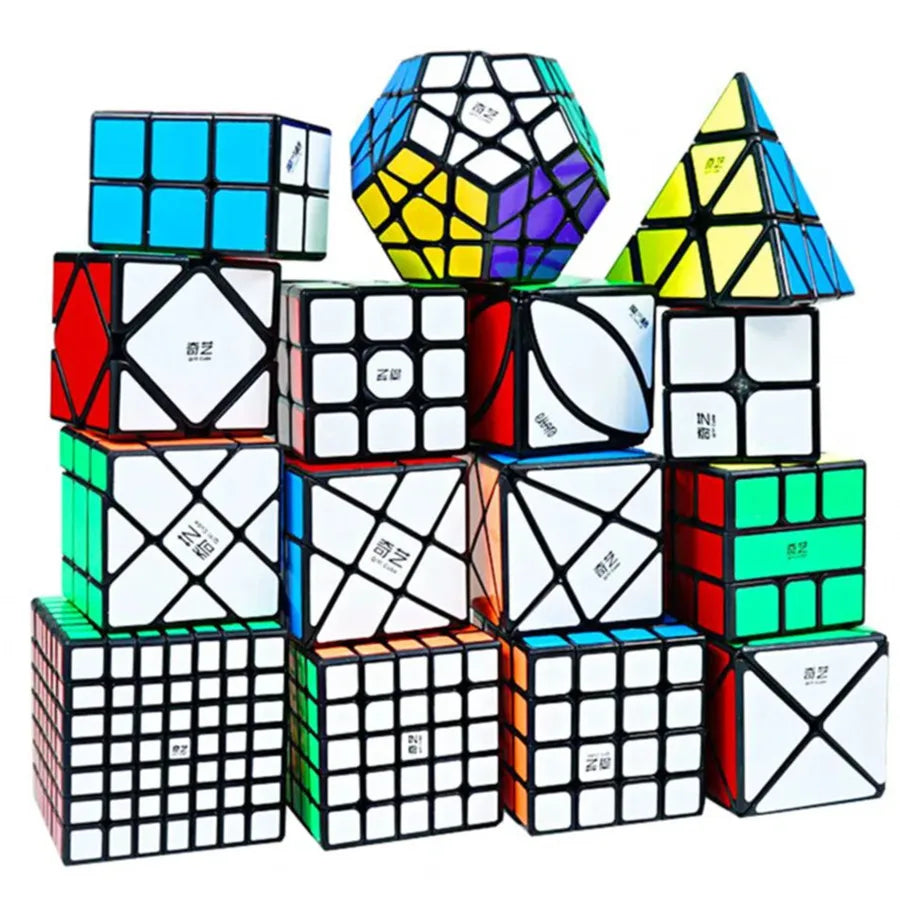 QIYI Speed Magic Cube 3x3x3 4x4x4 5x5x5 Puzzle Black Stickers Magic Cube