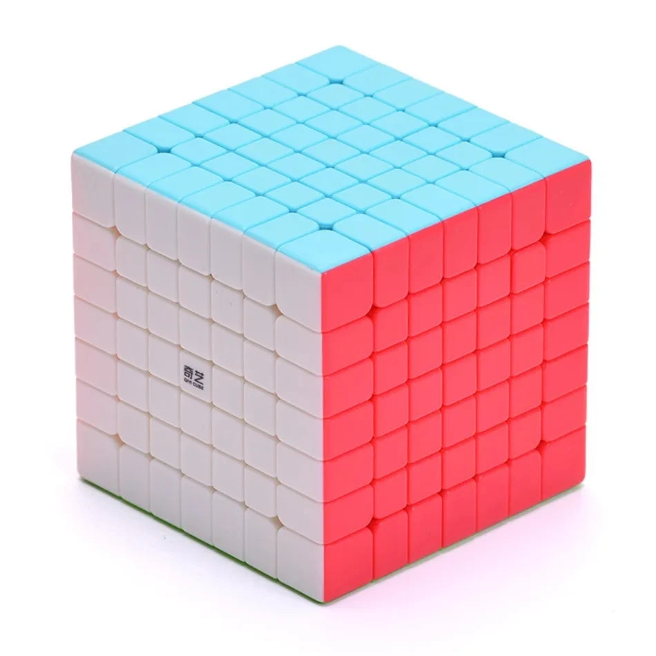 Qiyi Magic Cube 2x2 3x3 4x4 5x5 6x6 7x7 Stickerless Educational Puzzle  Magic Cube Toys For Children