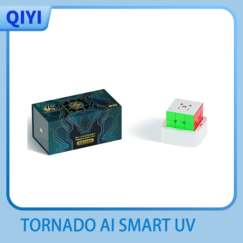 Qiyi Tornado V4 AI Smart Cube UV Charging Box Version 3x3 Magnetic Magic Cube