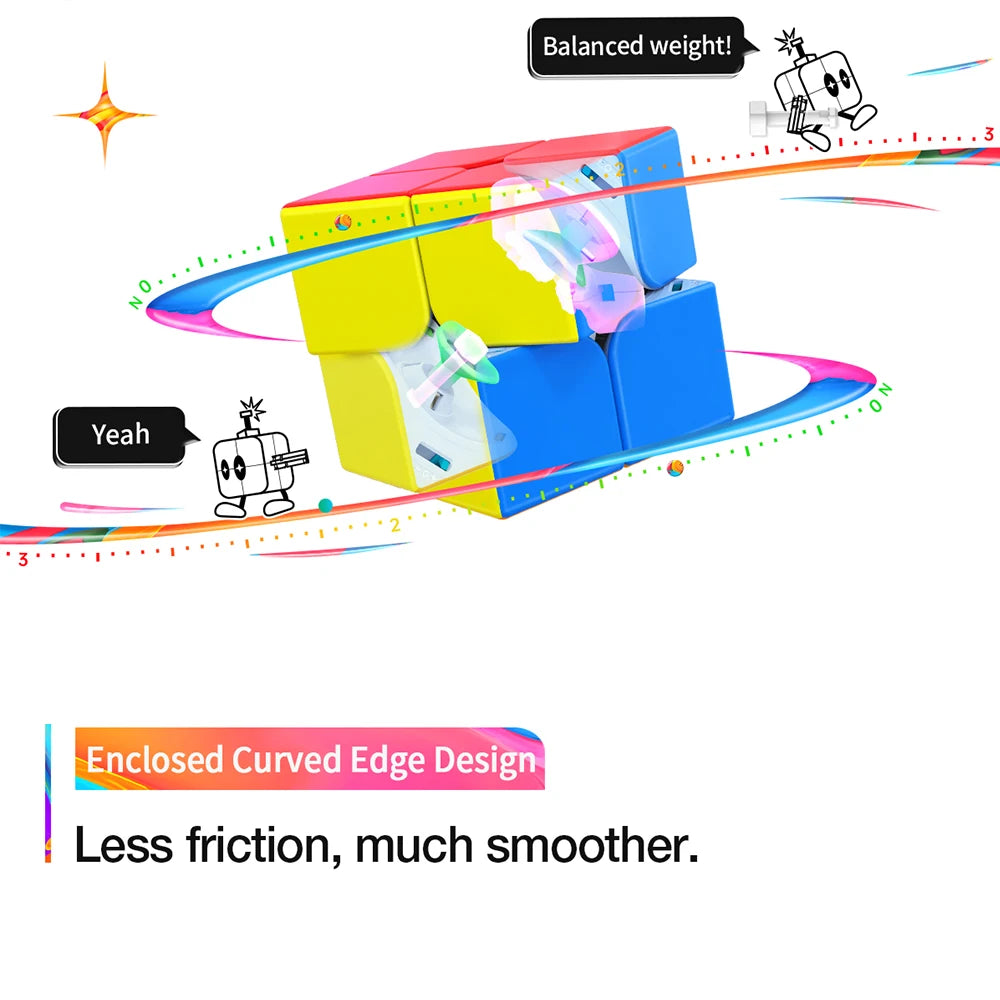 GAN 251 M Pro 2x2 Magnetic Speed Cube Professional