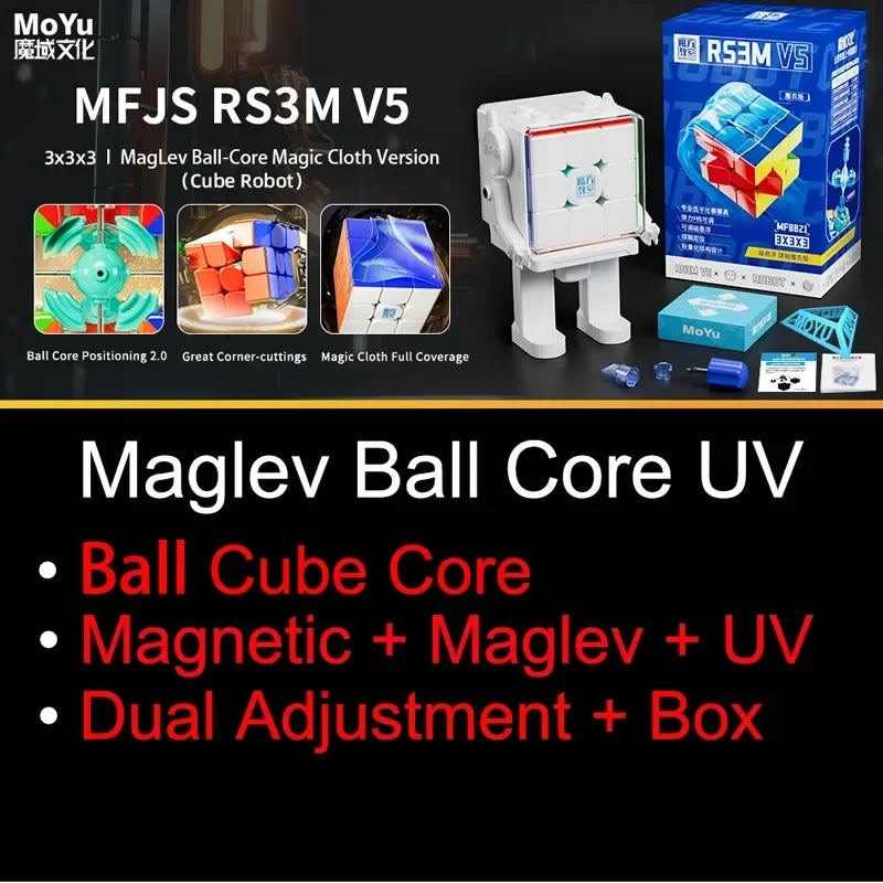[JudyCube] MoYu RS3M V5 3X3 Magnetic Magic Speed Cube Stickerless