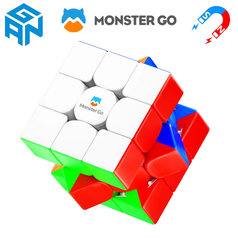 GAN Monster Go 3×3 Speedcube Magnetic Magic Cube 48 Magnet 3x3x3 Speed Puzzle Children's Fidget Toy