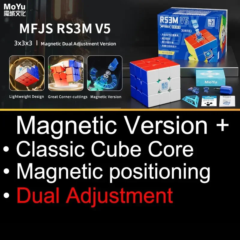 [JudyCube] MoYu RS3M V5 3X3 Magnetic Magic Speed Cube Stickerless