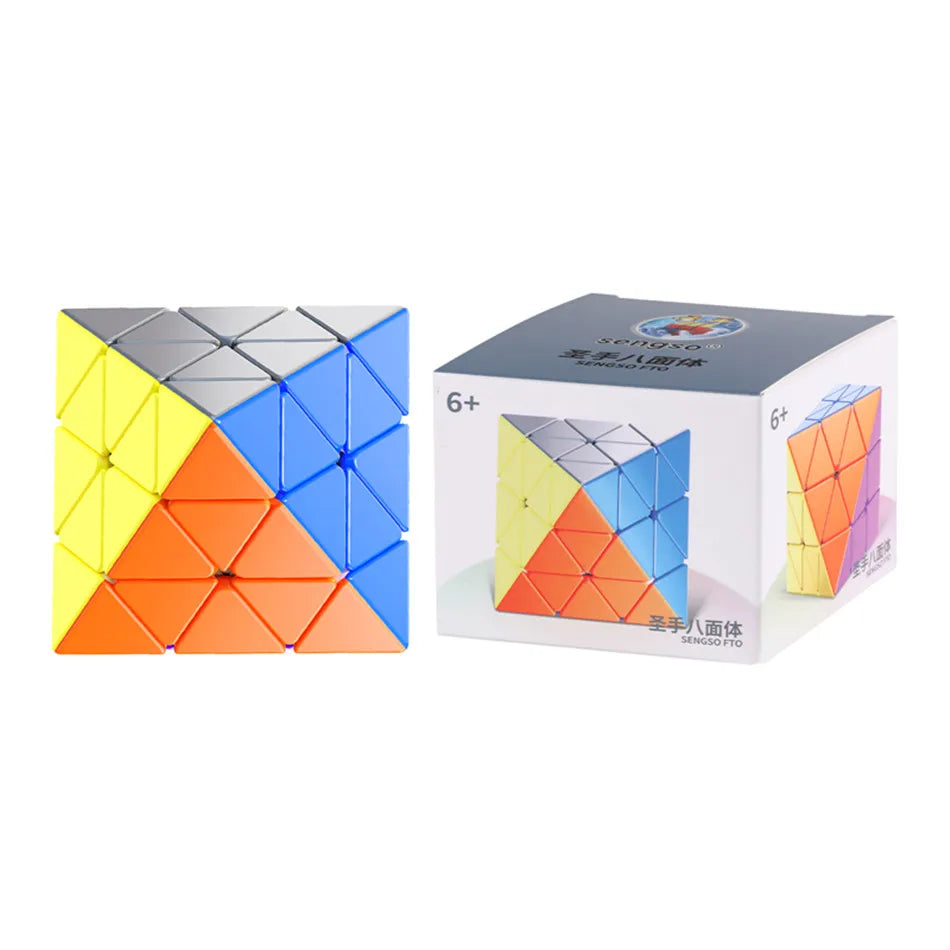 ShengShou FTO Rotating Octahedron Magnetic Magic Cube Stickerless